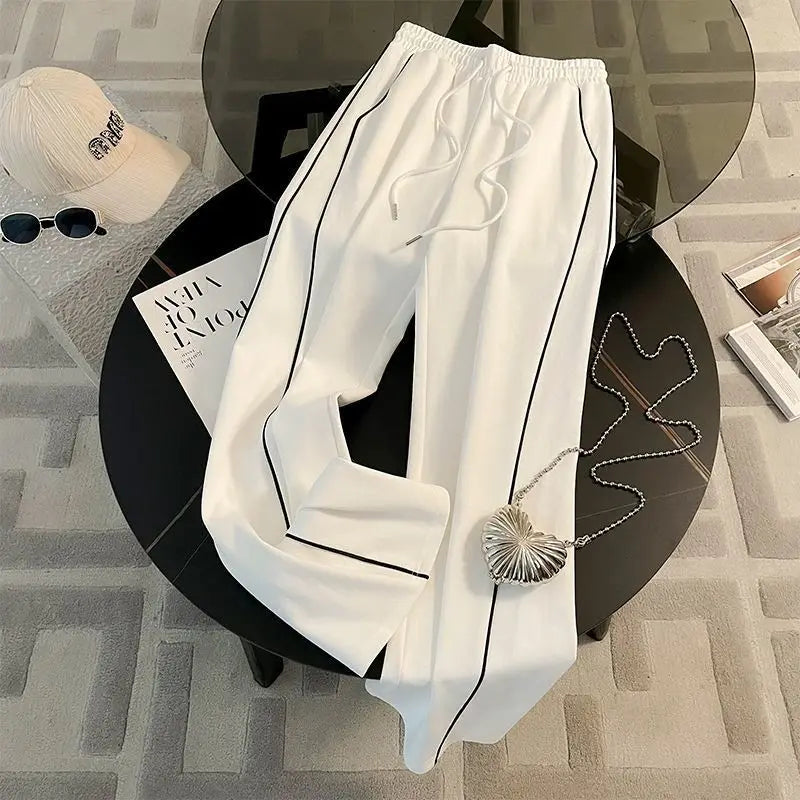 Spring-Autumn Sports Suit &mdash; Women&rsquo;s Long-Sleeve Cardigan Coat + Loose Wide-Leg Pants Set — view 4 of tracksuits