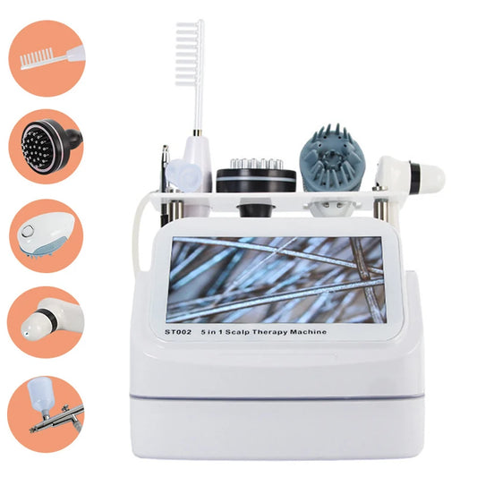 5 In 1 Multifunctional Hair Scalp Care Instrument Scalp Analyzer Nanometer Spray Hair Therapy Machine Anti-hair Loss Hair Salon