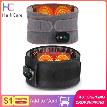 Heated Lumbar Massager Belt with Vibration — Heat + Massage + Support 3-in-1 — view 1 of braces & support