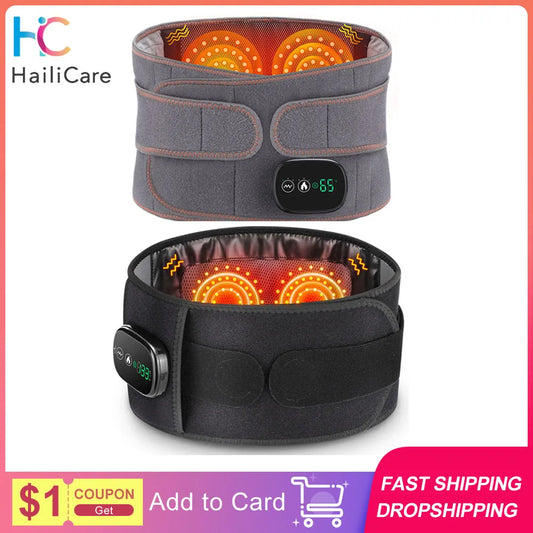 Heated Lumbar Massager Belt with Vibration — Heat + Massage + Support 3-in-1 — view 1 of braces & support