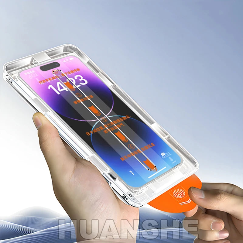 4PCS Dust-Free Easy Install Tempered Glass for iPhone 17 Pro Max/16e/16 — view 4 of screen protectors