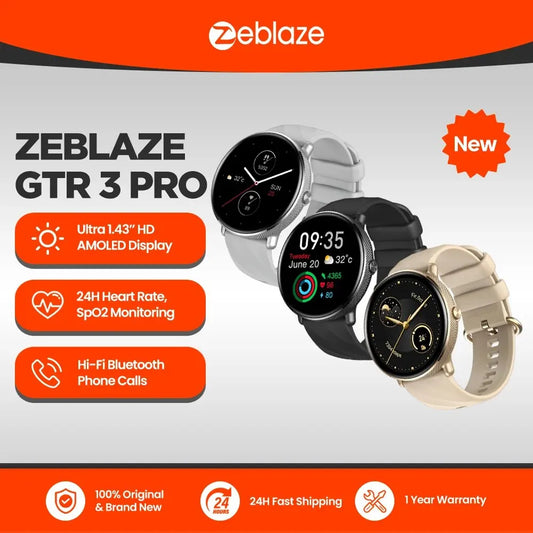 Zeblaze GTR 3 Pro Smart Watch — 1.43in AMOLED Voice Calling Steel Frame Smartwatch — view 1 of smart watches