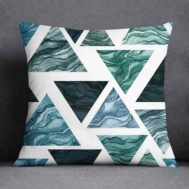 Dark Green Floral Cushion Cover &mdash; Modern Square Animal Print Pillow Case for Sofa &amp; Office