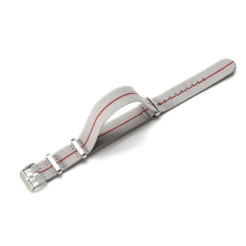Elastic Woven NATO Watch Strap — 18mm 20mm 22mm Breathable Nylon Universal Wristband — view 8 of watch straps