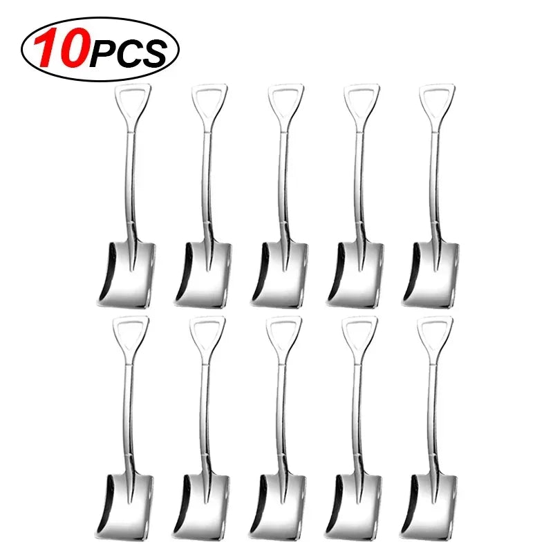 Mini Stainless Steel Dessert Spoons &mdash; Gold &amp; Silver Coffee, Fruit &amp; Ice Cream Teaspoons Set — view 12 of dining & tableware