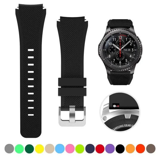 20/22mm Quick-Release Watch Strap for Samsung Galaxy Watch 6/5/4 & Gear S3 — Leather-Look Band — view 1 of watch straps