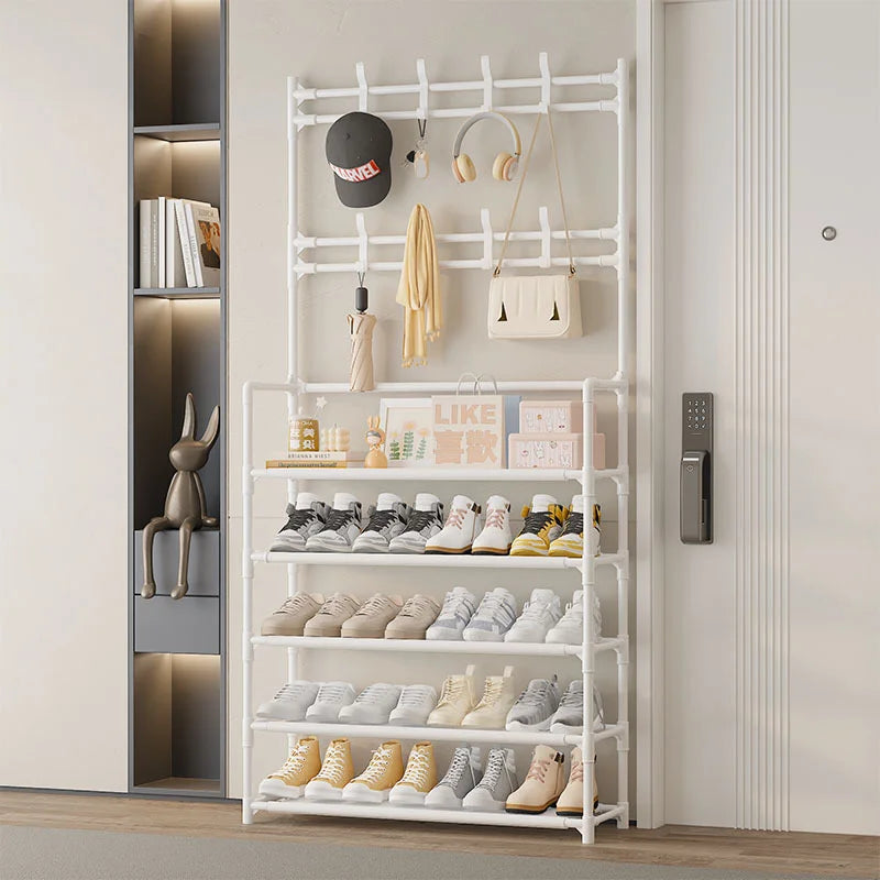 5-Tier Portable Shoe & Hat Storage Rack with Shelves – Reinforced Multi-Purpose Organizer — view 3 of shoes & footwear