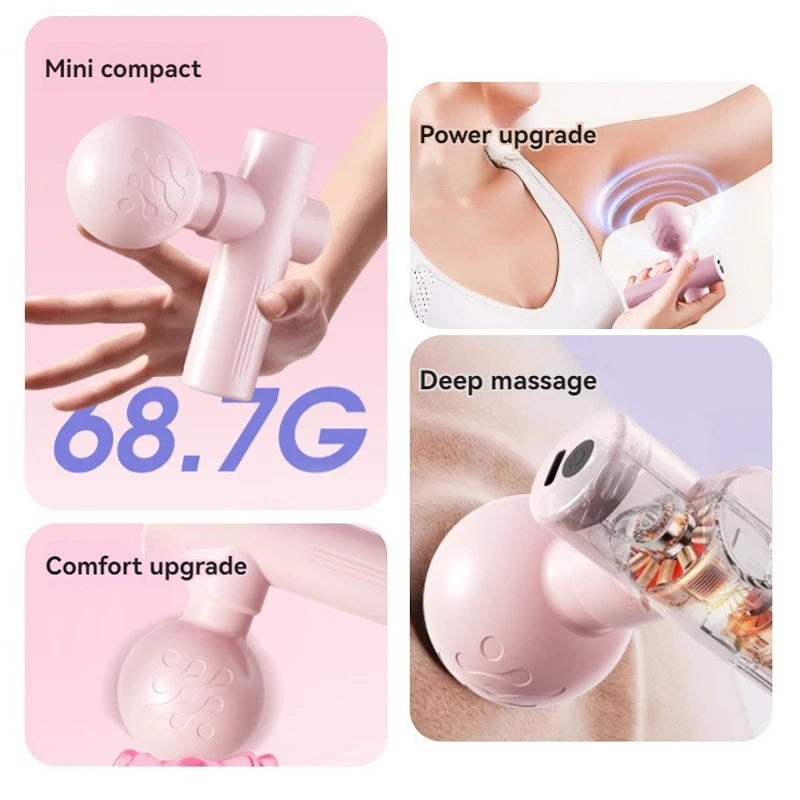 2025 USB Mini Massage Gun – Portable Fascia Muscle Relaxation Neck Massager (AIBOULLY)