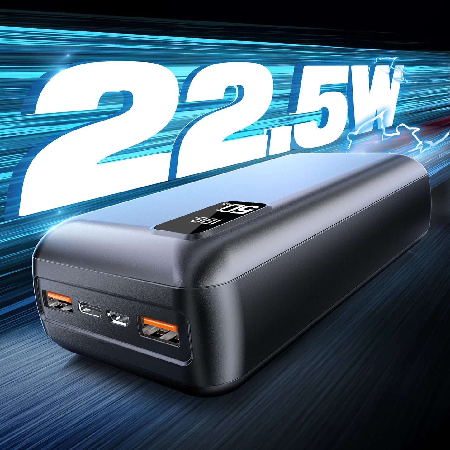 hganus 50,000mAh 22.5W Power Bank — QC PD 3.0 Ultra-Capacity Sub-$25 Hero — view 2 of power banks