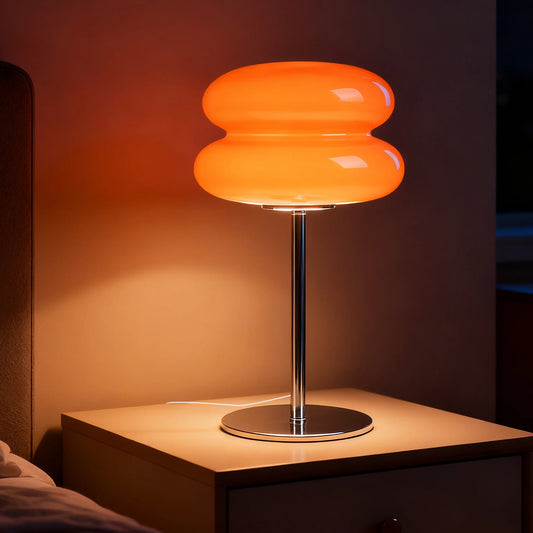 Macaron Glass Table Lamp &mdash; Trichromatic Dimmable Bedside Atmosphere Lamp for Living Room &amp; Bedroom — view 1 of lighting
