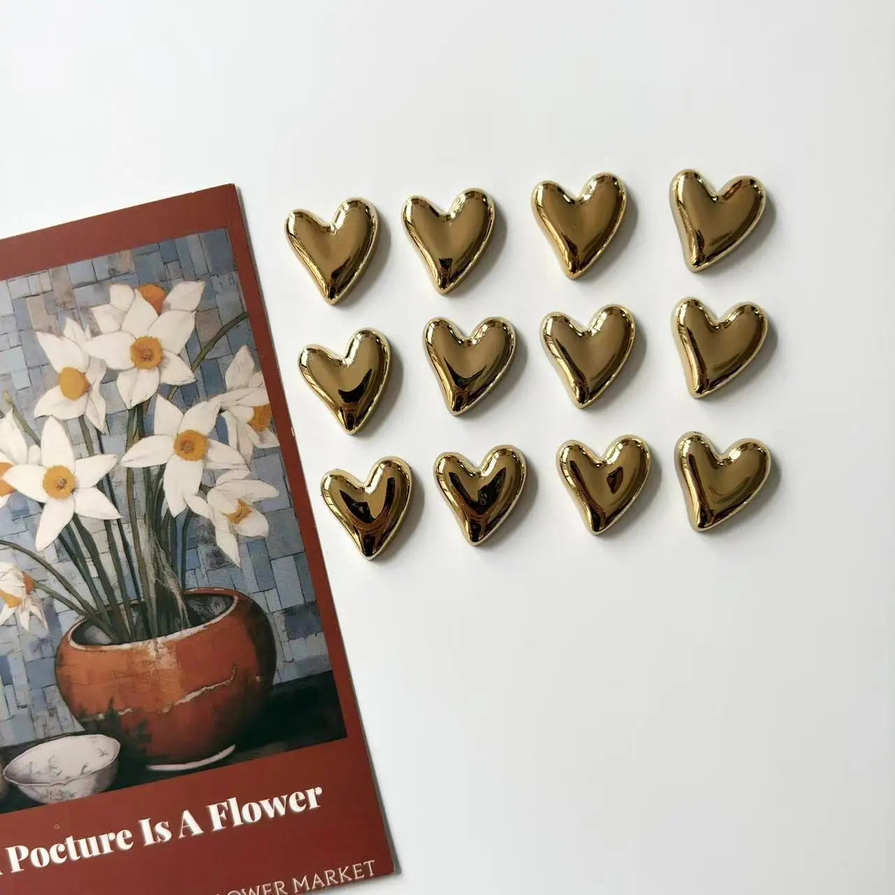 Home Decor Heart-Shaped Fridge Magnets — 6/12 Pcs Cute Decorative Stickers for Kitchen, Home & Office — view 11 of home decor