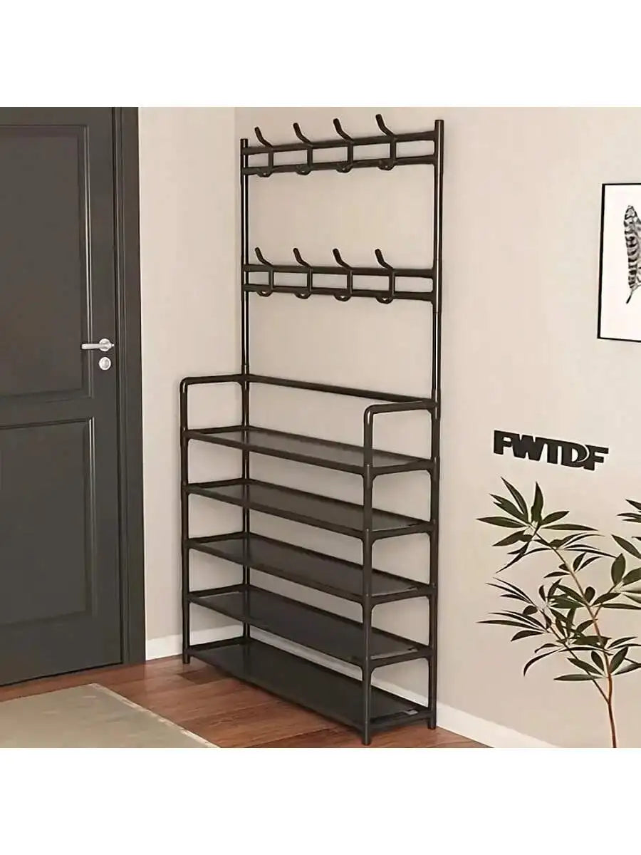 5-Tier Portable Shoe & Hat Storage Rack with Shelves – Reinforced Multi-Purpose Organizer — view 1 of shoes & footwear