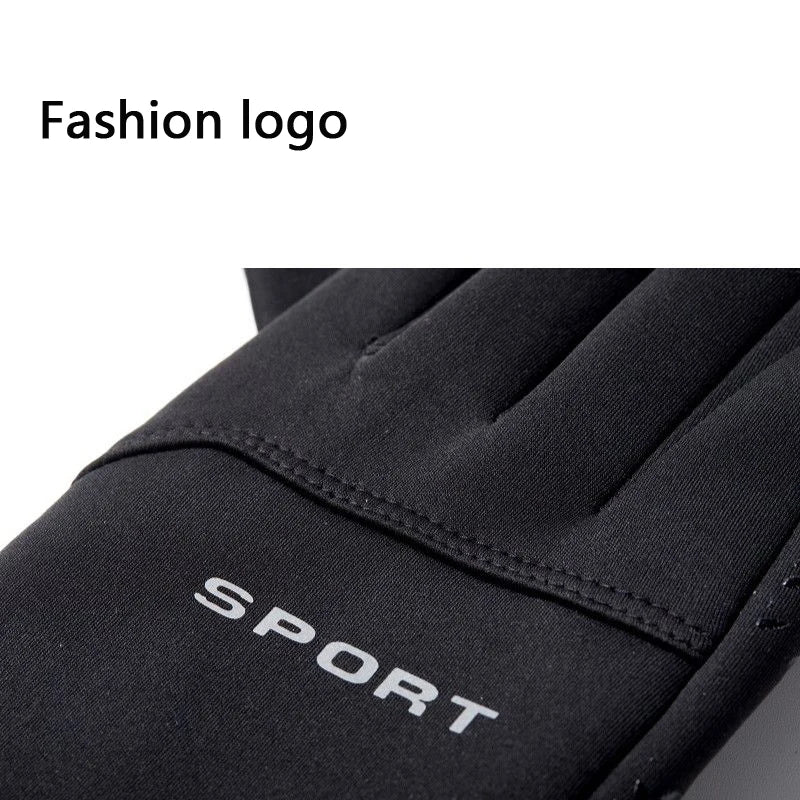 Velvet-Lined Winter Driving Gloves — Two-Finger Exposed Touchscreen Windproof Waterproof Gloves — view 4 of gloves
