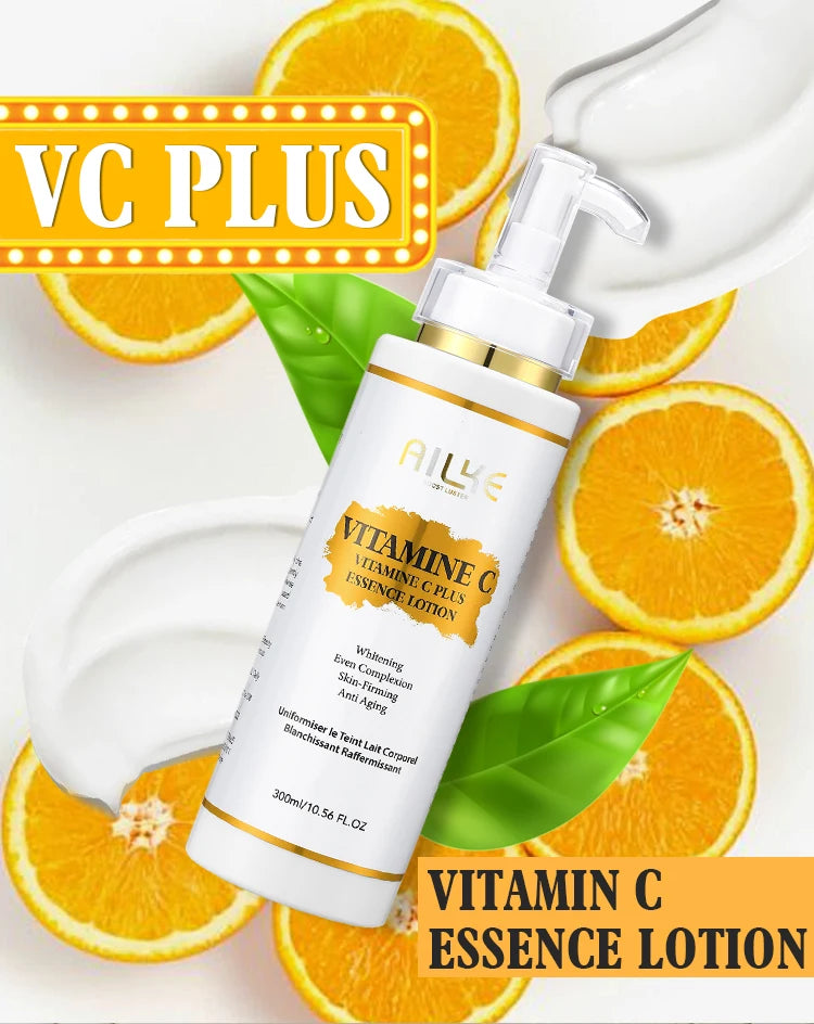 AILKE Brightening Body Lotion — Vitamin C + Hyaluronic Acid for Even Skin Tone
