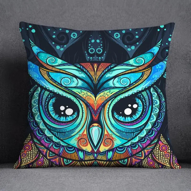 Dark Green Floral Cushion Cover &mdash; Modern Square Animal Print Pillow Case for Sofa &amp; Office — view 20 of cushion covers & pillow cases