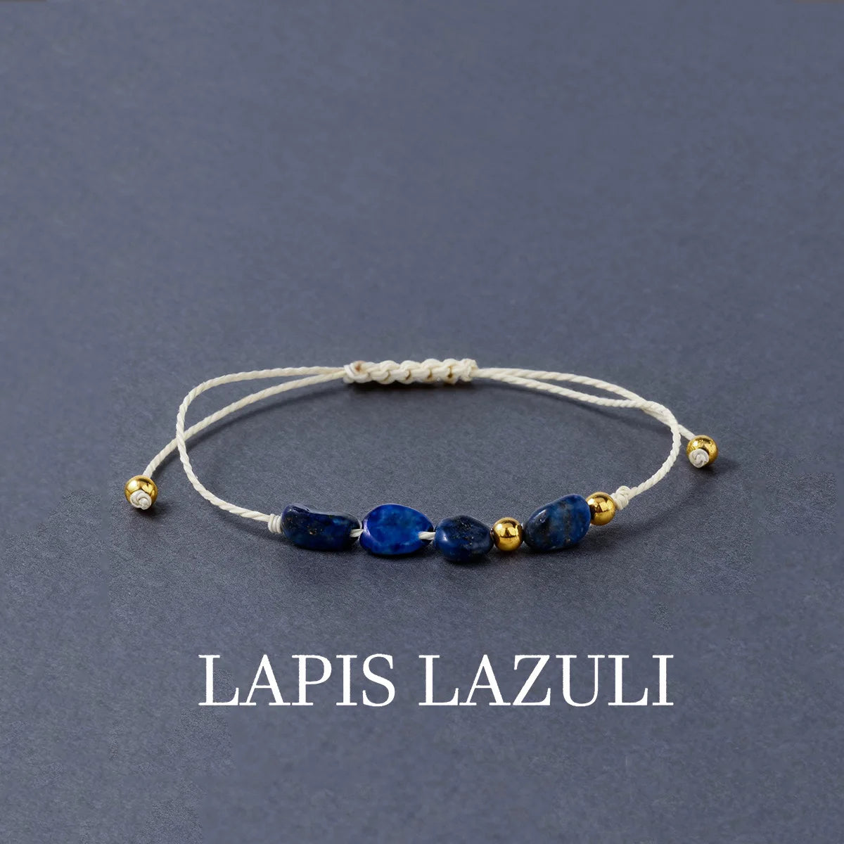 Crystal & Gemstone Amethyst Bracelet — Natural Woven Bead String Crystal Jewelry — view 13 of crystal & gemstone