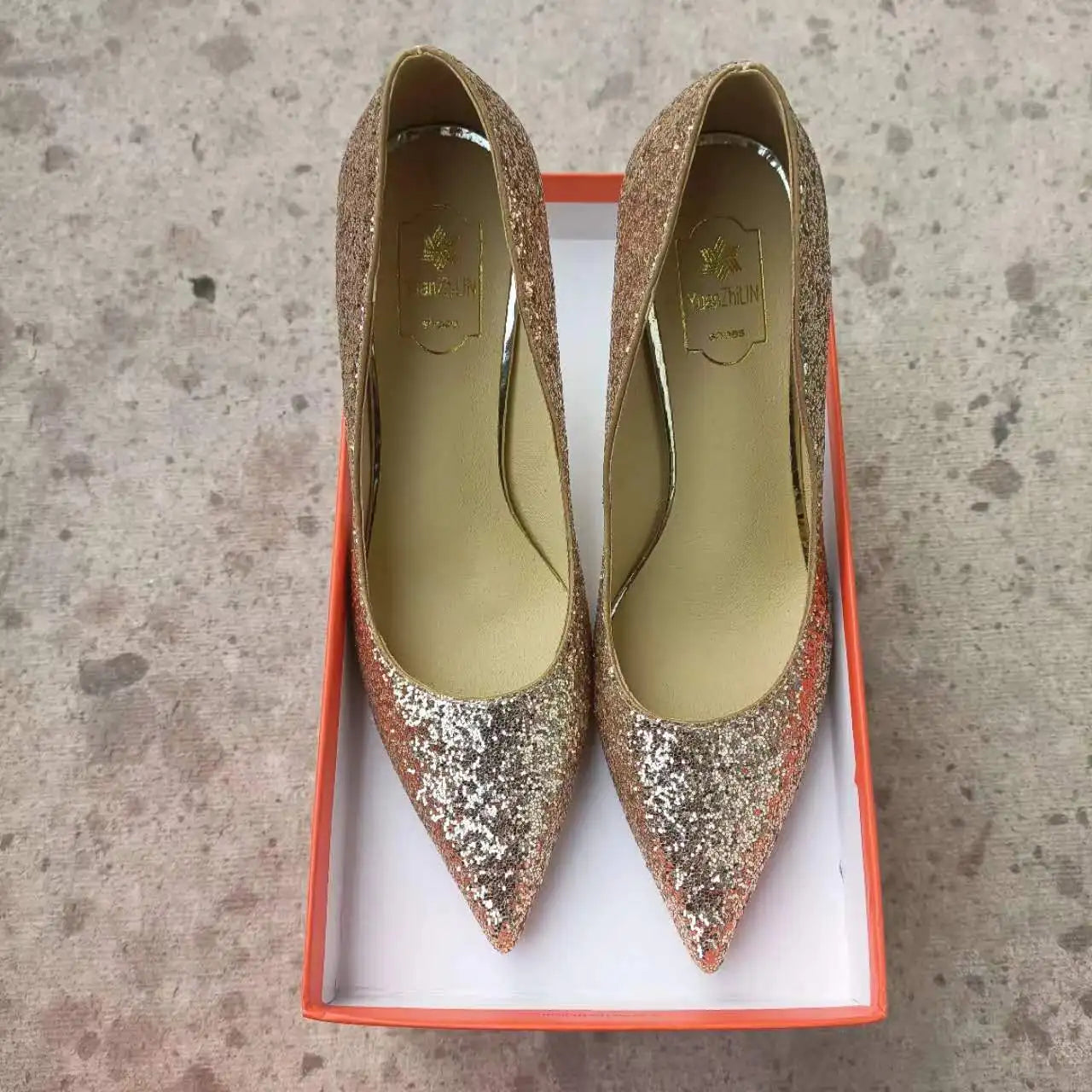 Heels & Pumps — Gold & Silver Designer Wedding Heels, Bridal Luxury Stiletto Pumps — view 4 of heels & pumps
