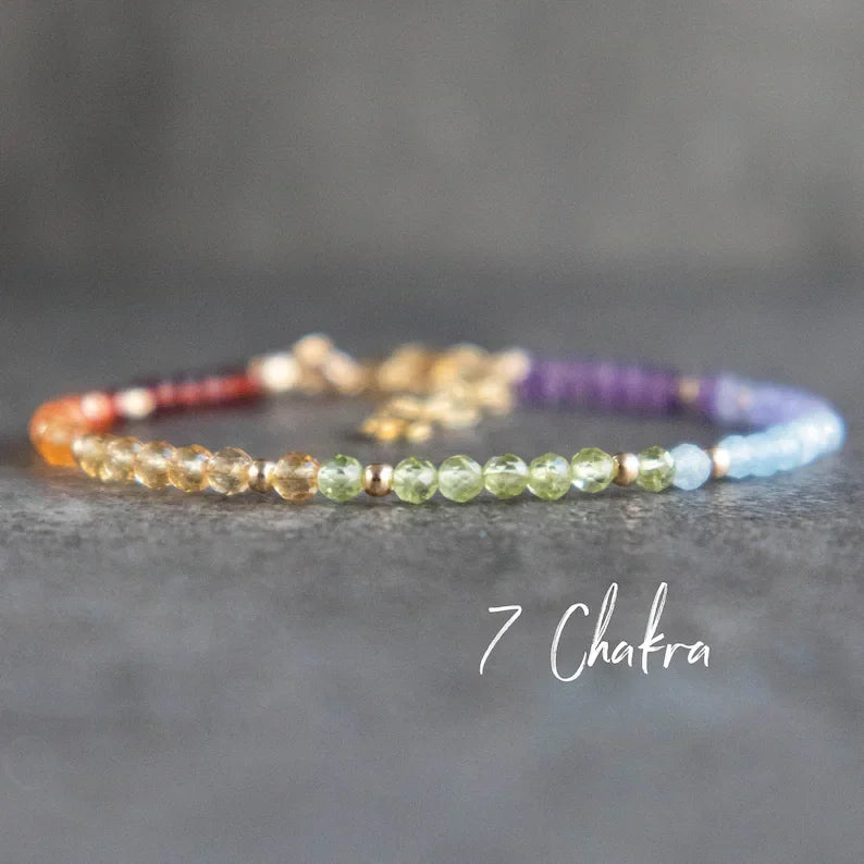 Crystal & Gemstone Anti-Anxiety Bracelet — Rose Quartz, Amethyst, Aventurine & Citrine Healing Beads — view 17 of crystal & gemstone
