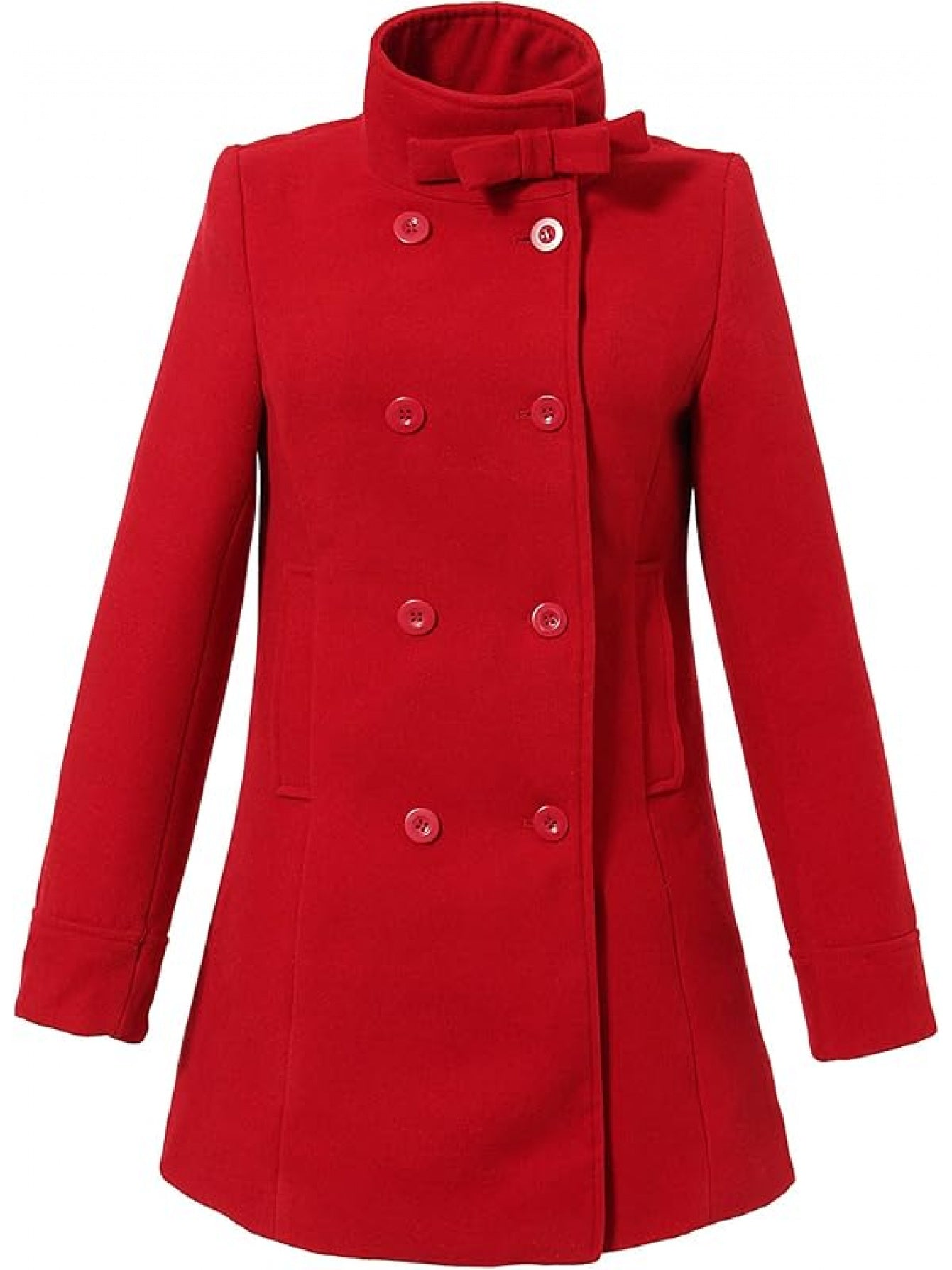 Bisous Girls’ Double-Breasted Trench Coat – Elegant Winter Jacket for Kids