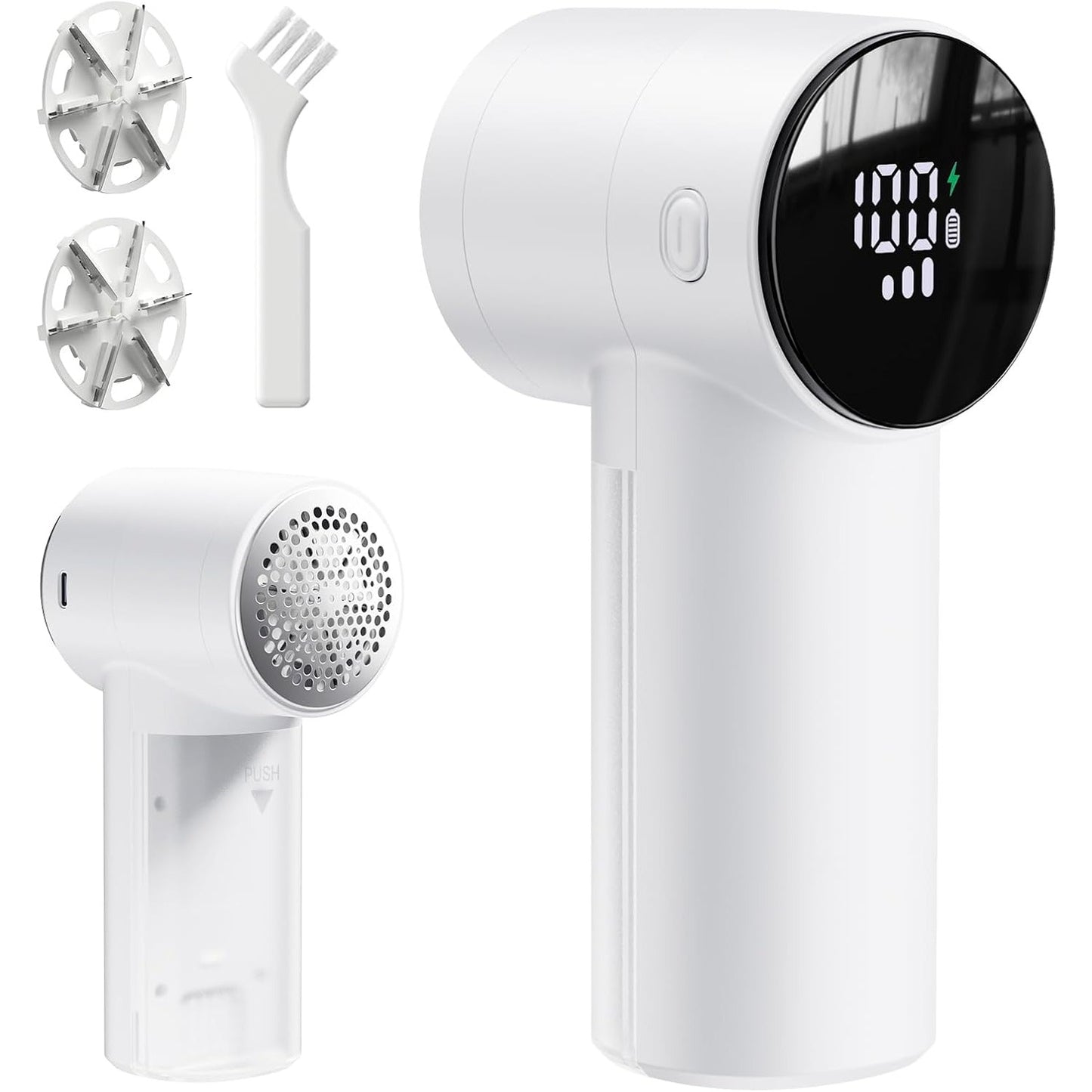 Rechargeable Electric Fabric Shaver & Lint Remover - 3-Speed Heavy-Duty Defuzzer Suitable for Sweaters, Clothes, Furniture, Couch - Clothes Shaver for Pill Removal, Fuzz Remover for Blankets, Jackets