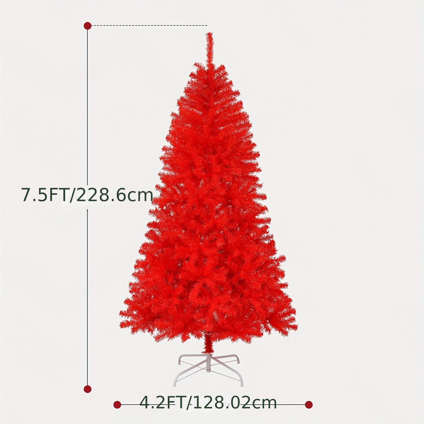 6FT/7.5FT Artificial Christmas-Tree With Stand For Holiday Home Party Decoration, Premium Hinged Spruce Holiday Xmas Tree With 1000/1490 Branch Tips, Perfect For Holiday Season