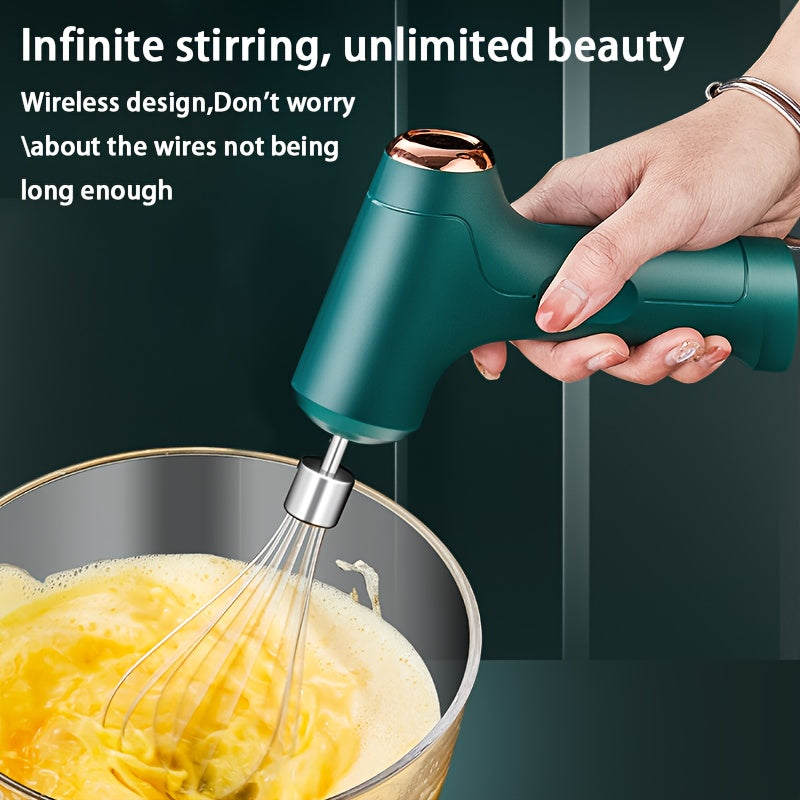 ISRBV-cordless Electric Egg Beater, Cream Whipper, Cake Baking Egg Beater, Ice Cream Mixer, Handheld Egg Beater, Stand-up Portable Mixer, Recommended Christmas And Thanksgiving Gifts, Suitable for Home/kitchen, Etc., Thanksgi