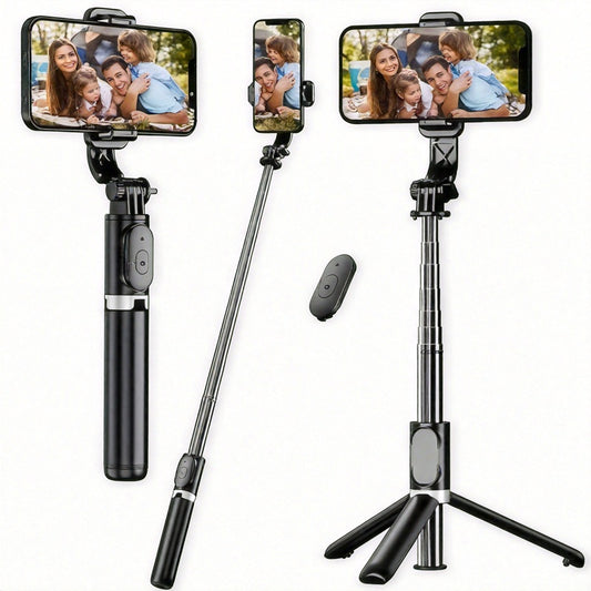 40" Selfie Stick Tripod with Wireless Remote – 360° Rotating Expandable Phone — view 1 of electronics & gadgets