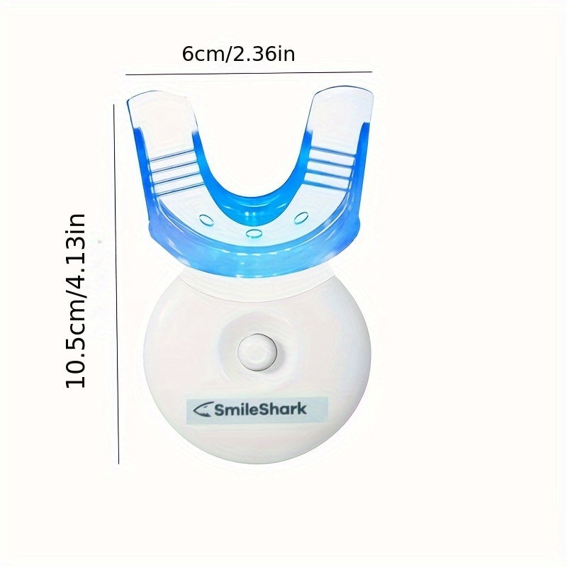 Teeth Kit Featuring an LED Light, Gel, Mouth Trays, a Brush, And a Tray Case - Quickly Brings Back Your Bright Smile with a Mint Flavor