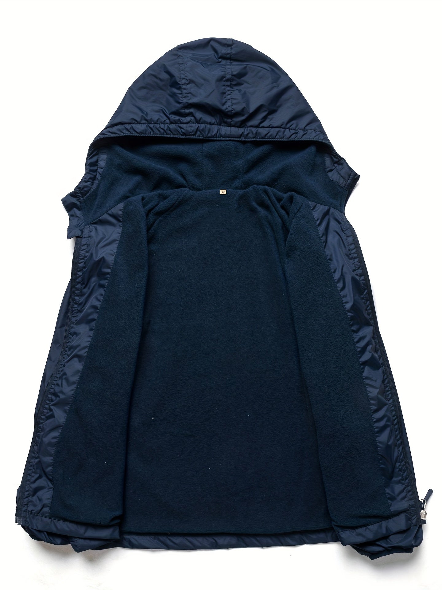 Boys Premium Zip Up Hooded Raincoat - Water-Resistant Windbreaker for Spring.