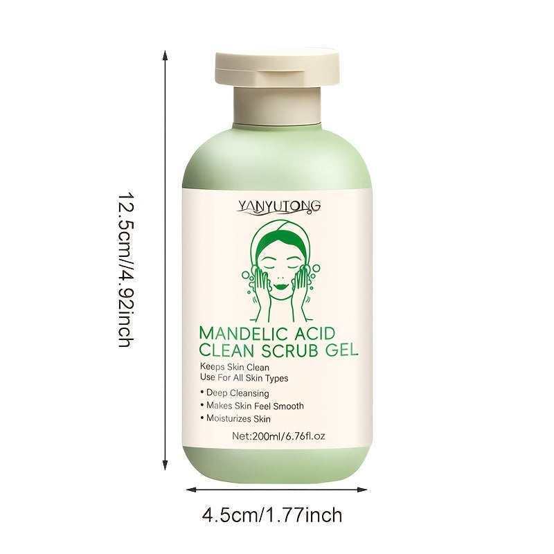 200ml Deep Cleansing Exfoliating Gel, With Mandelic Acid - Aloe Vera And Rose Extract, Long-lasting Moisturizing To Clean Pores, Exfoliating Gel For Face And Body, Suitable For Daily Use