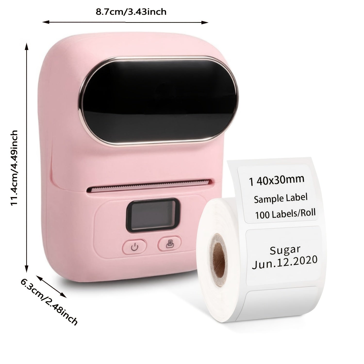 Barcode Printer - Label Maker Machine Wireless Themal Label Printer for Small Business, School, Barcode, Address, Jewelry, Clothing, Organizing, Orange