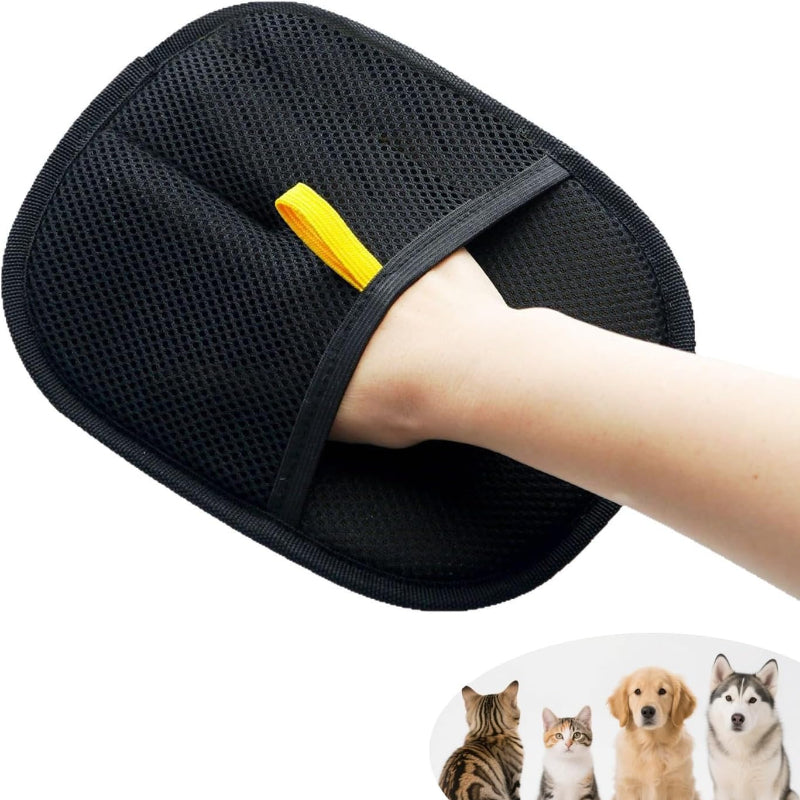 Pet Hair Removal Glove, 2-Pack - Static Control for Cats & Dogs | Effectively Removes Fur/Dander From Clothes | Essential Grooming Tool, Stylish Pet Accessory & Home Cleaning Helper