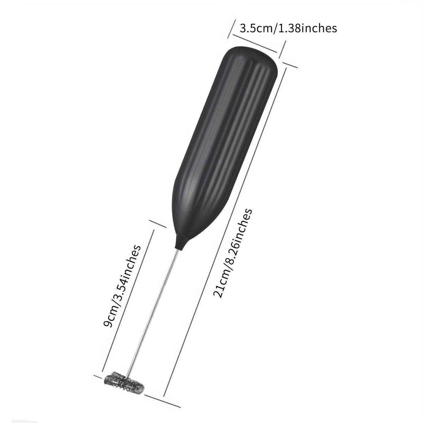 Professional Milk Frother & Foam Maker, Handheld Battery-Powered Whisk for Coffee, Latte, Cappuccino, Hot Chocolate, Portable Stainless Steel  Blender with 2 AA Batteries (Not Included) Barista-Grade Tool for Home, Travel & E