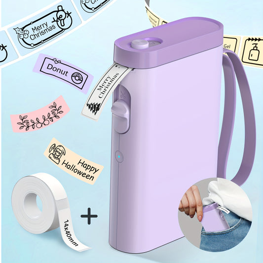 P21B & D12 Thermal Printers With Label Sticker, Wireless Mini Label Maker With Multiple Templates, No Ink, No Ribbon Required, For Storage And Organization, Multiple Color Options