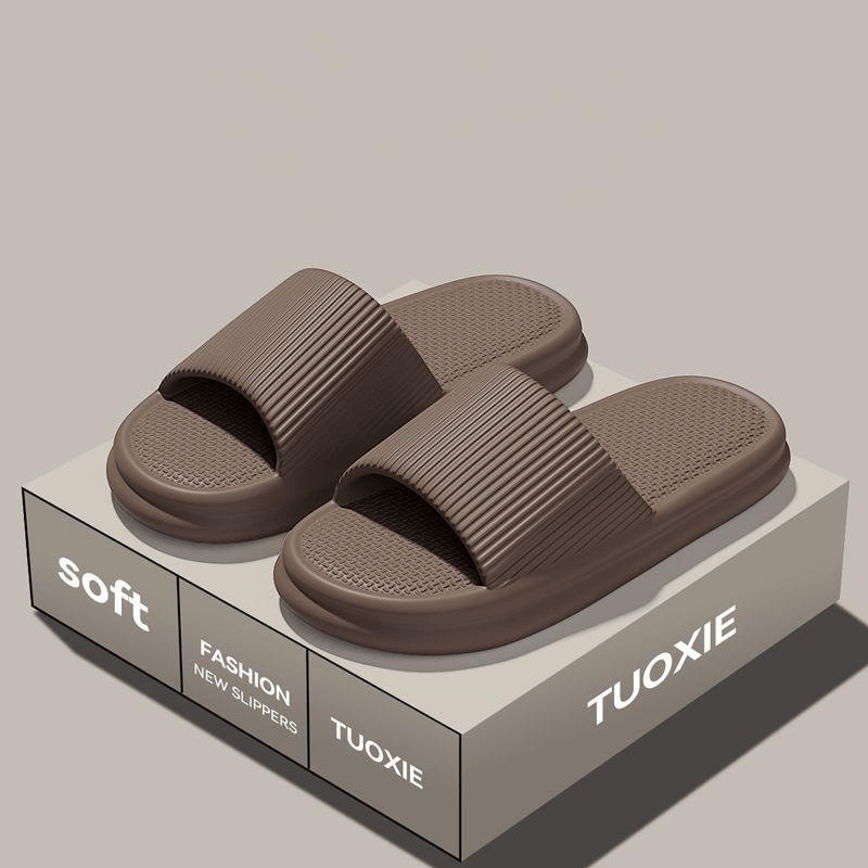 Vertical Stripe Design EVA Slippers: Lightweight, Non-Slip for Daily Wear, Women Shoes — view 2 of men's clothing