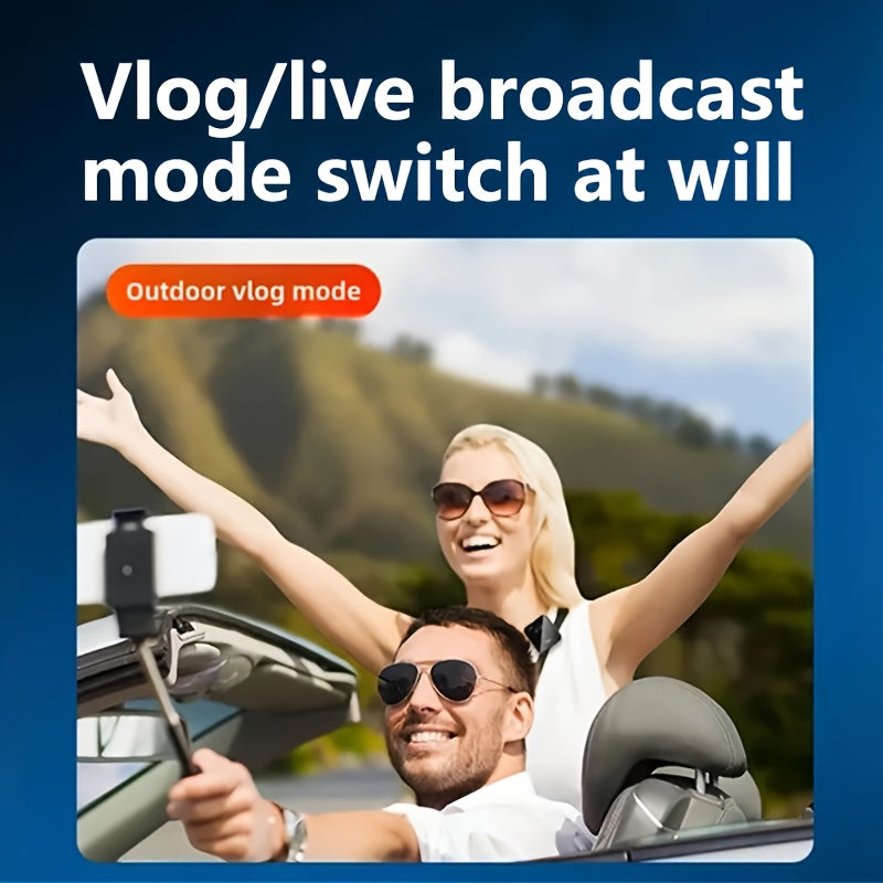 A Professional Wireless Lavalier Microphone Featuring Smart Noise Reduction, an Omnidirectional Condenser Mic, And a Windproof Pom-Pom. This 2-In-1 Wireless Lavalier Mic Is Ideal for Capturing Content Such As Live Streams, In