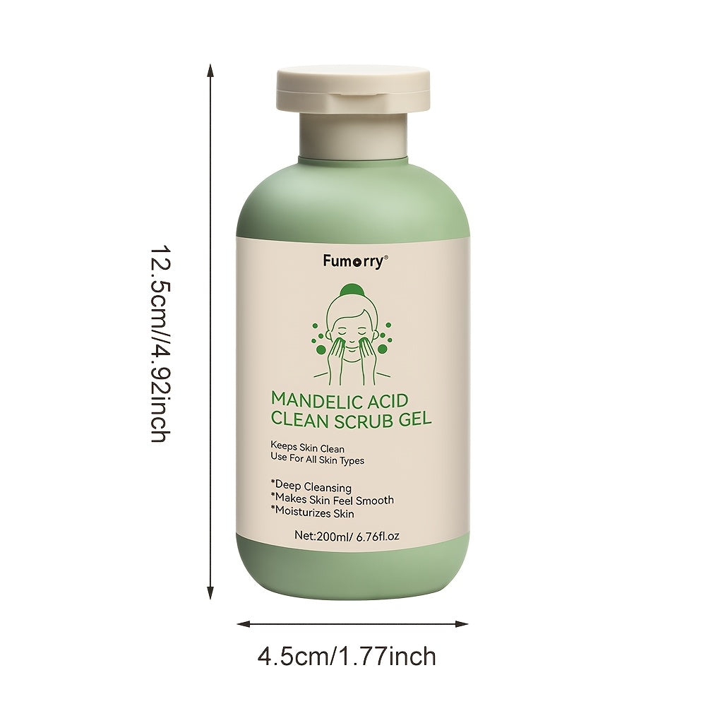 Deep Cleansing Exfoliating Gel - 200ml, with Mandelic Acid - Aloe & Rose Extract, Long-Lasting Moisture Cleanses Pores Exfoliating Gel for Both Face And Body Suitable for Daily Use