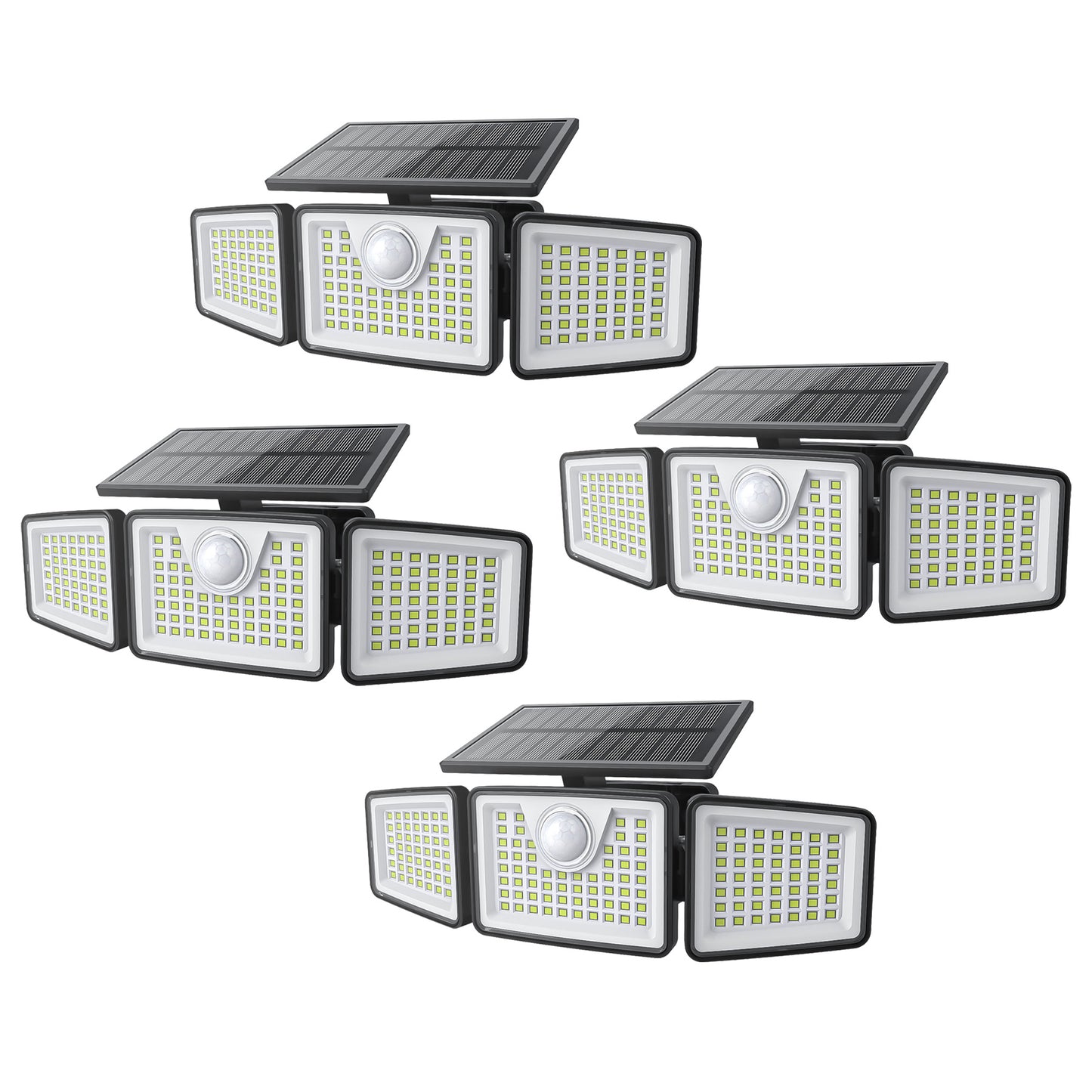 2500 Lm Solar Lights for Outdoors with Motion Sensor | 3- 270° Wide Angle Street Area Lights, IP65 Waterproof, 3 Modes, Remote Control, Suitable for Yard, Patio, Garage, Street, and More