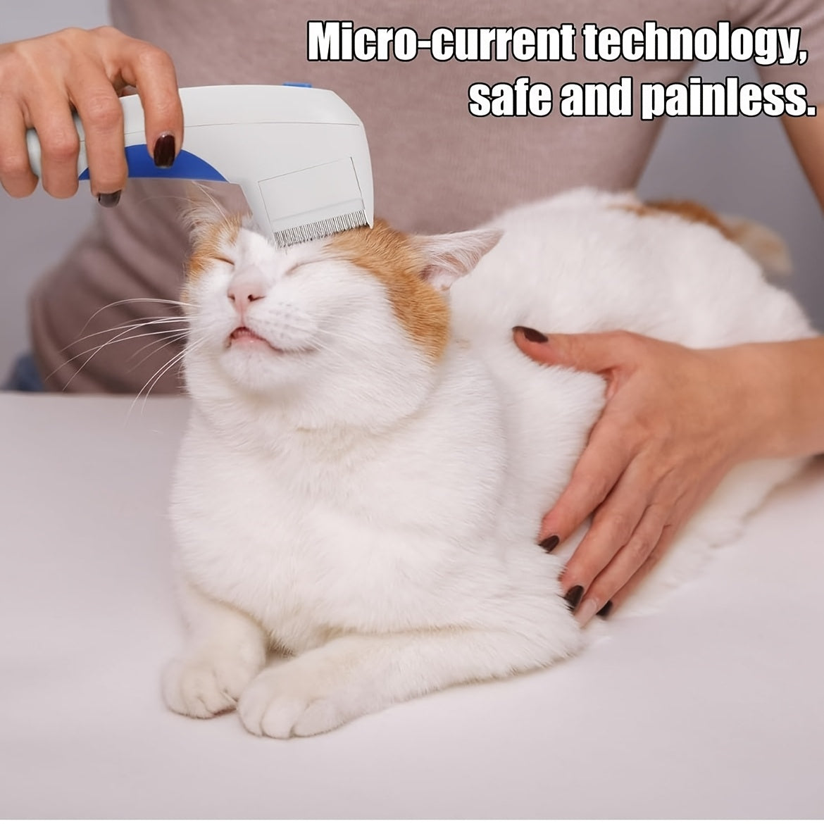 2-in-1 Pet Brush - Gentle Hair Removal and Combing for Cats and Dogs, with Durable Stainless Steel Comb Teeth and Comfortable Handle Grip