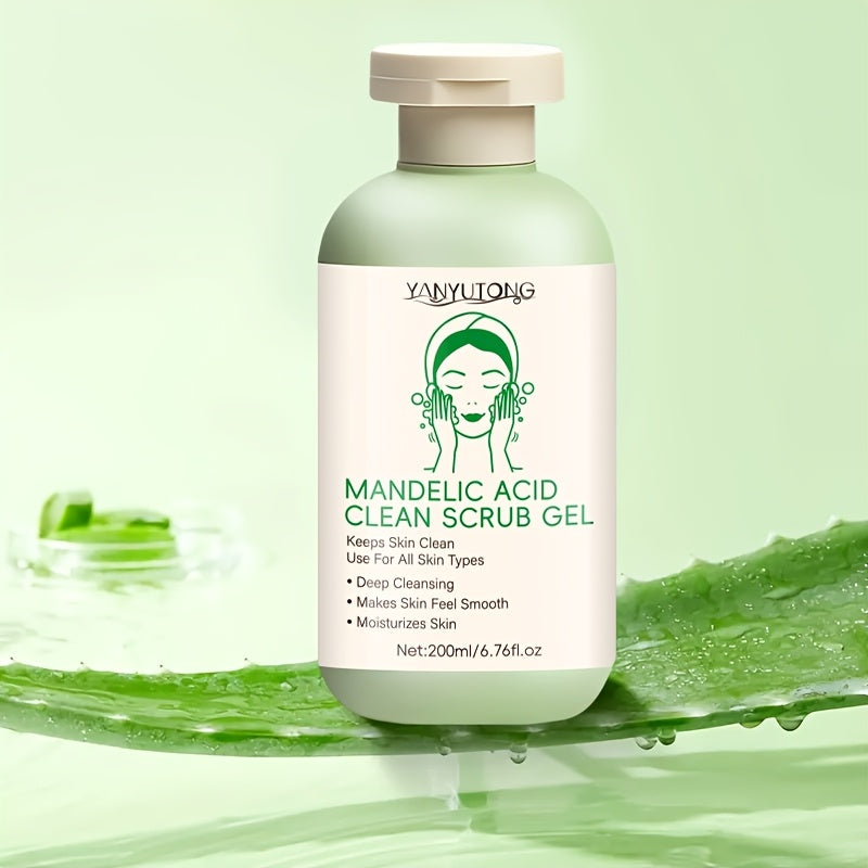 200ml Deep Cleansing Exfoliating Gel, With Mandelic Acid - Aloe Vera And Rose Extract, Long-lasting Moisturizing To Clean Pores, Exfoliating Gel For Face And Body, Suitable For Daily Use