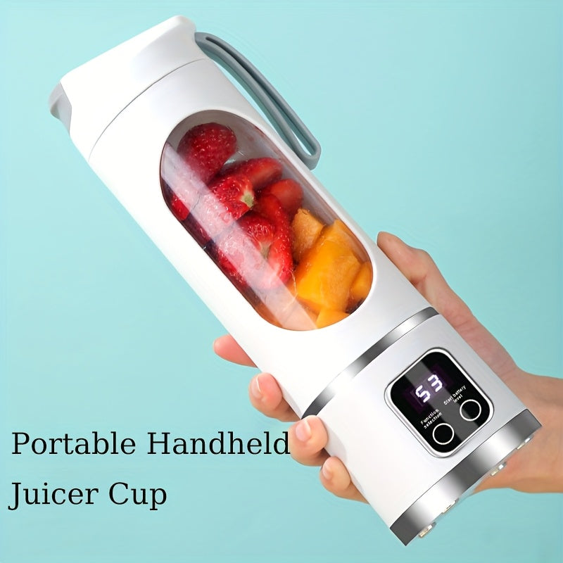 Portable USB Rechargeable Juicer – Handheld Smoothie Blender with LED Display & Ice Crush