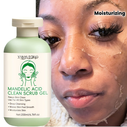 200ml Deep Cleansing Exfoliating Gel, With Mandelic Acid - Aloe Vera And Rose Extract, Long-lasting Moisturizing To Clean Pores, Exfoliating Gel For Face And Body, Suitable For Daily Use