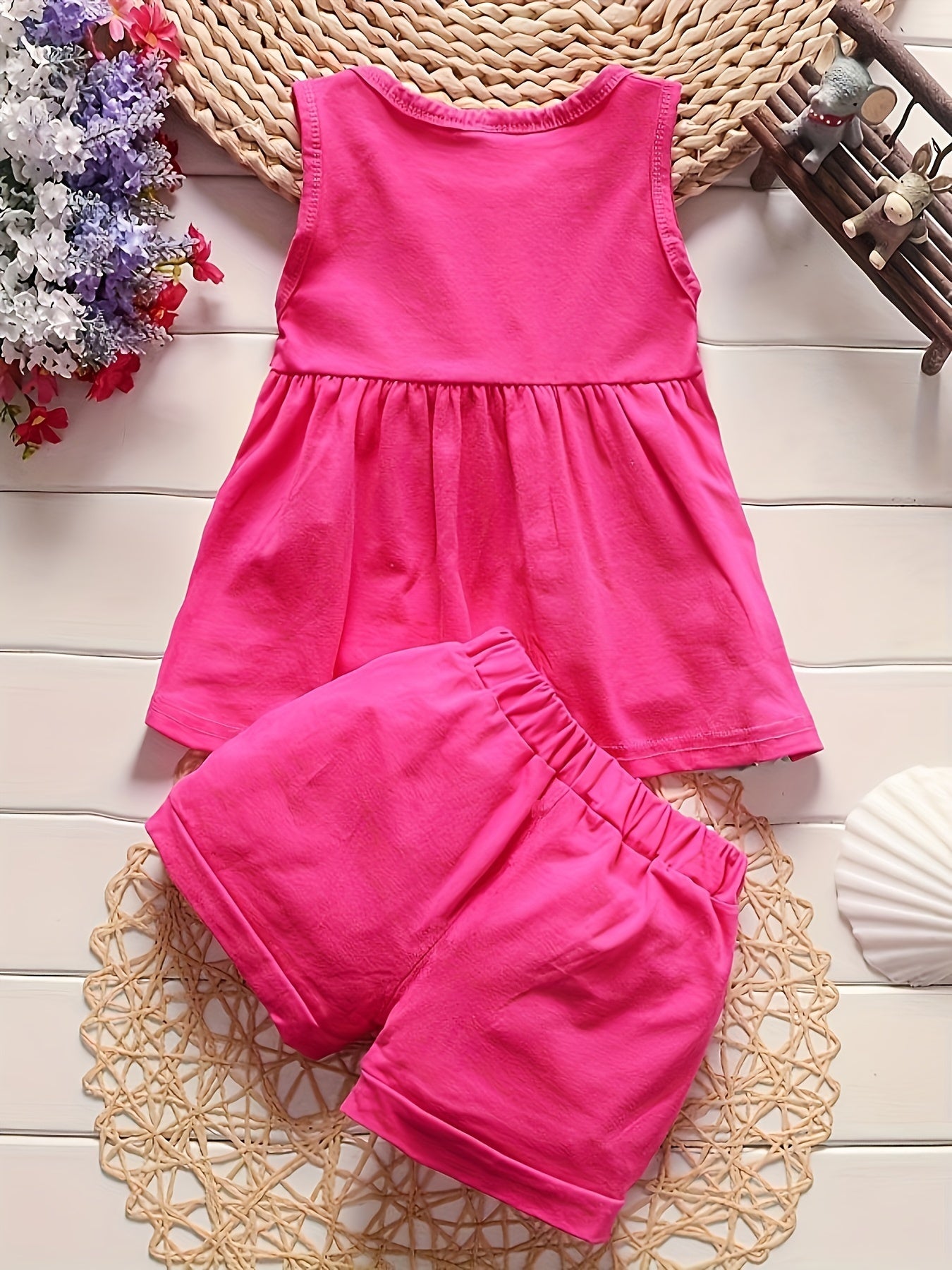 Baby girl fashion summer bow patchwork vest shorts two-piece set of western-style outfits