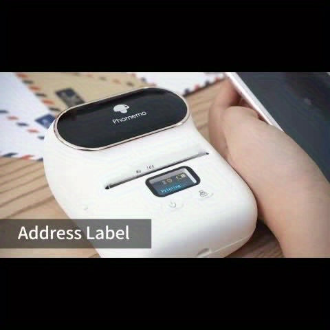 Barcode Printer - Label Maker Machine Wireless Themal Label Printer for Small Business, School, Barcode, Address, Jewelry, Clothing, Organizing, Orange