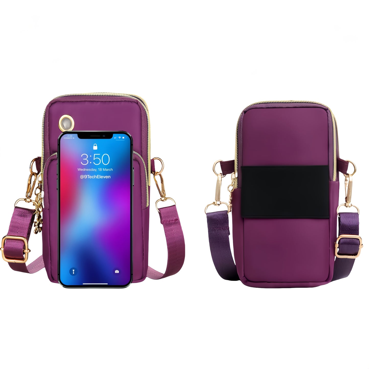 Fashionable nylon crossbody bag, adjustable shoulder strap, portable wrist wallet and card bag, multifunctional shoulder bag suitable for daily use, durable and wear-resistant Women's handbag