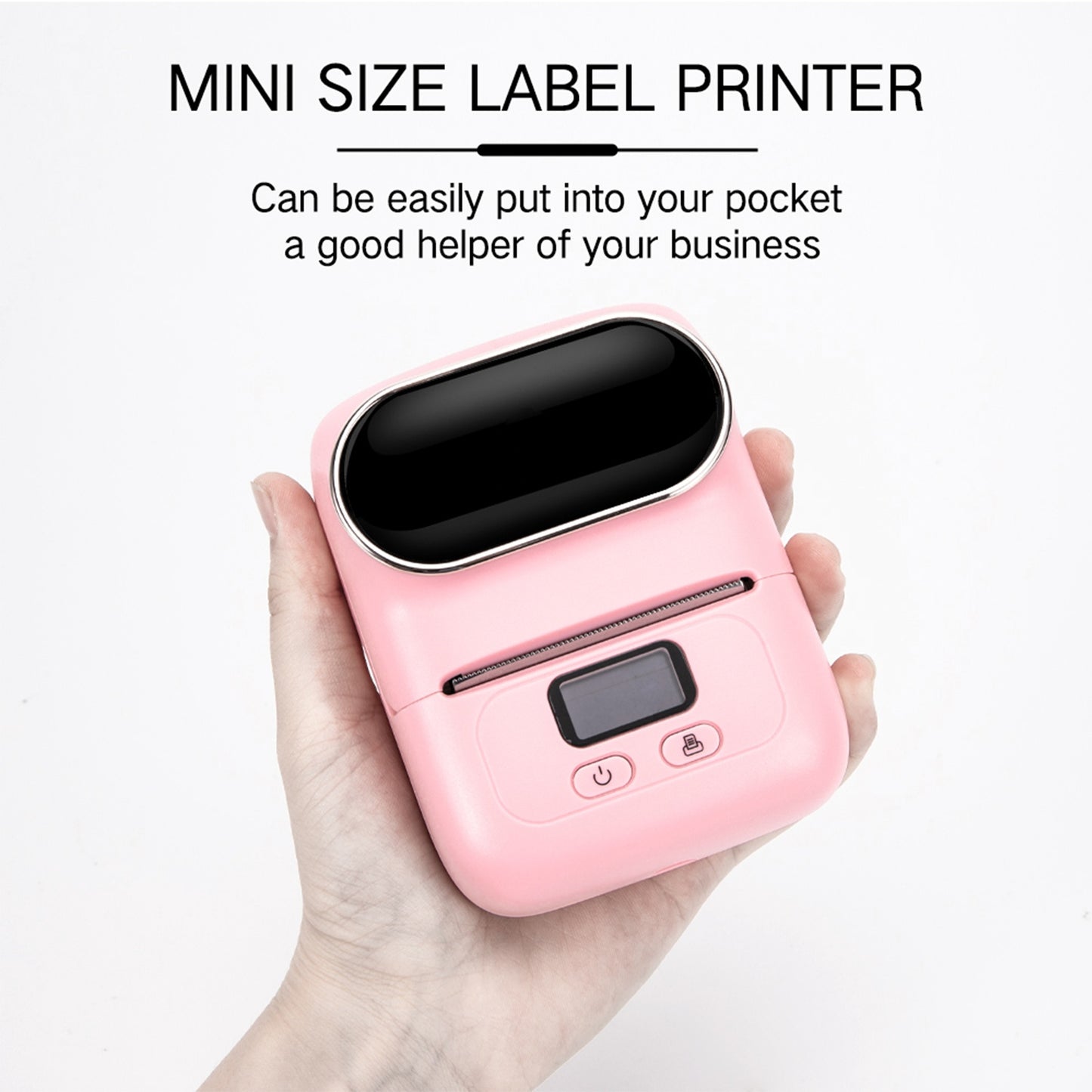 Barcode Printer - Label Maker Machine Wireless Themal Label Printer for Small Business, School, Barcode, Address, Jewelry, Clothing, Organizing, Orange