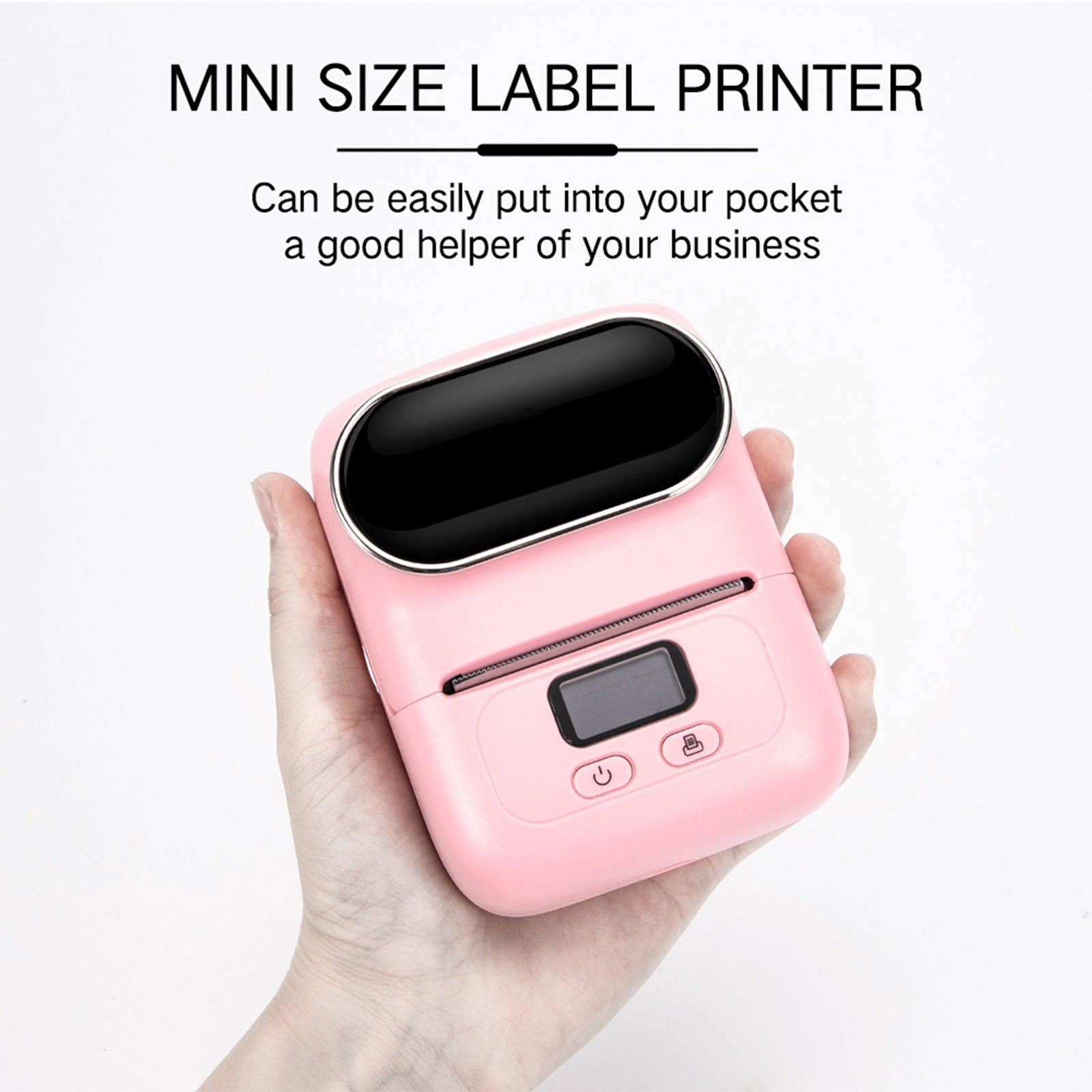 Barcode Printer - Label Maker Machine Wireless Themal Label Printer for Small Business, School, Barcode, Address, Jewelry, Clothing, Organizing, Orange