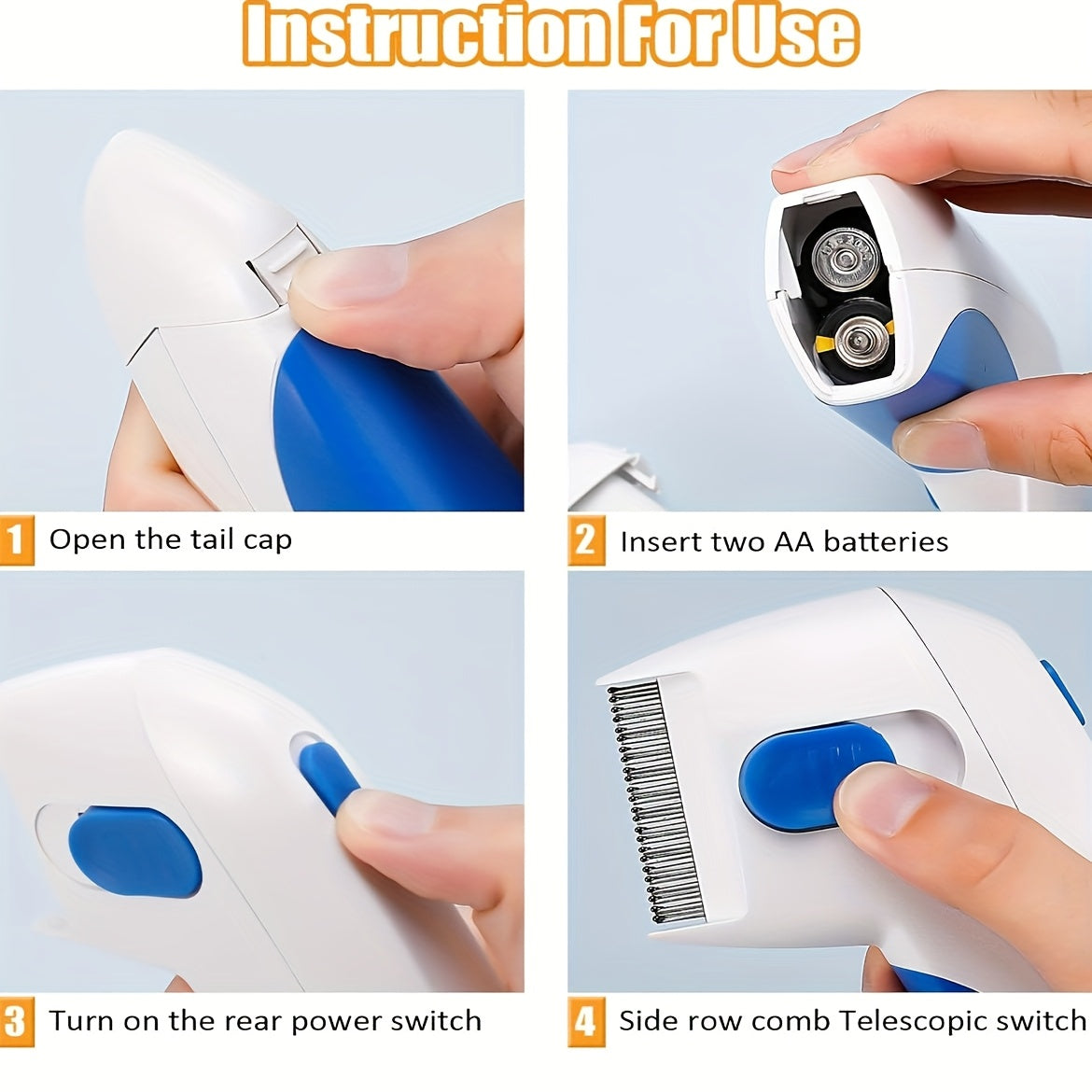 2-in-1 Pet Brush - Gentle Hair Removal and Combing for Cats and Dogs, with Durable Stainless Steel Comb Teeth and Comfortable Handle Grip