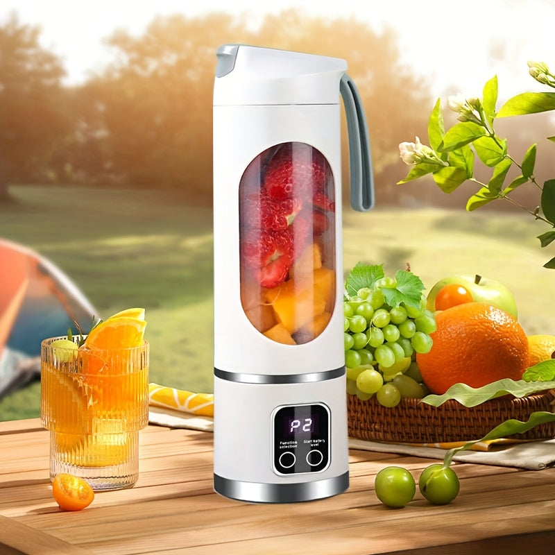 Portable USB Rechargeable Juicer – Handheld Smoothie Blender with LED Display & Ice Crush