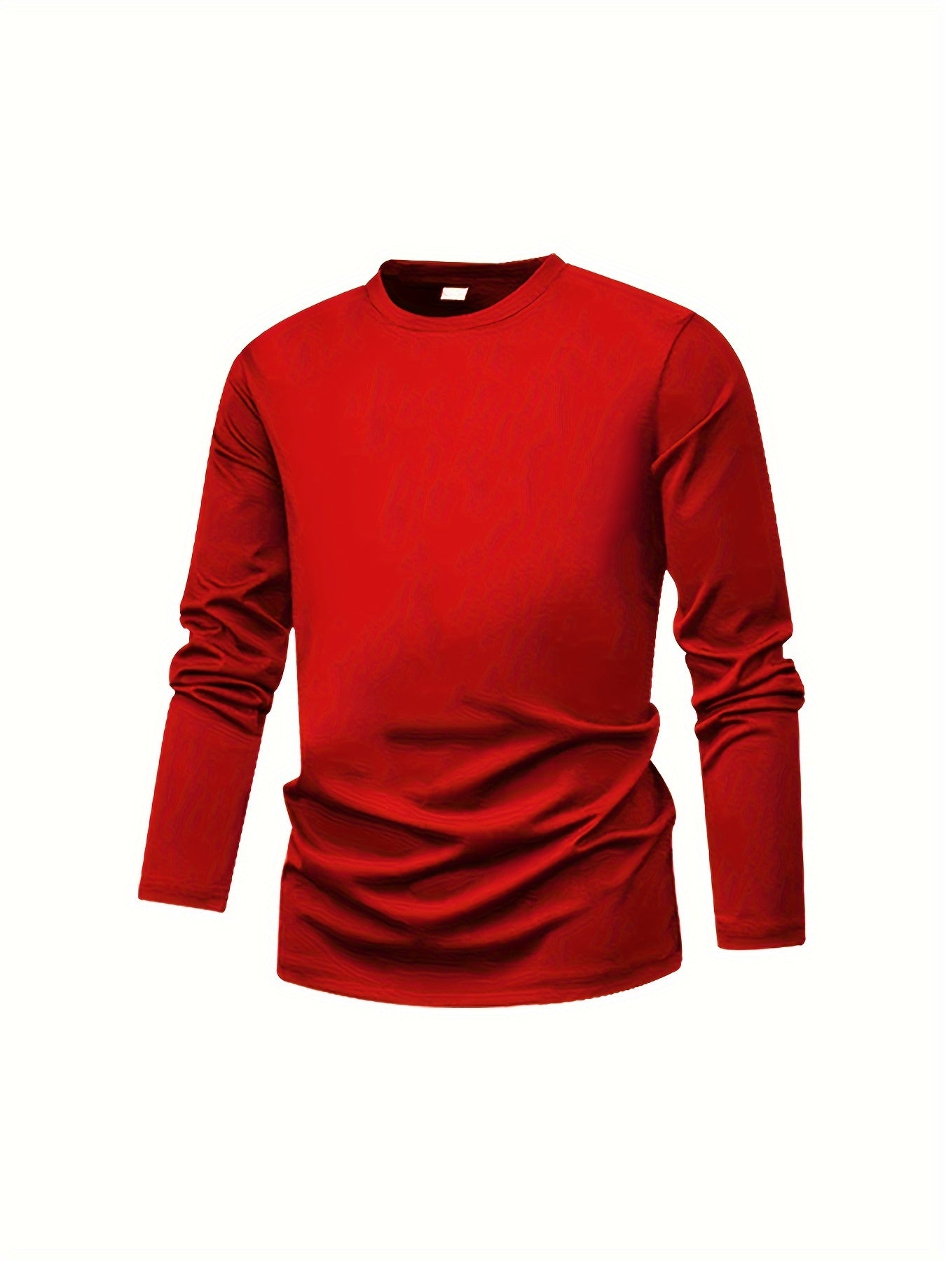 7pcs Boys' Long Sleeve T-Shirts - Solid Color, Stretchy & Comfortable for Fall/Winter Casual Wear